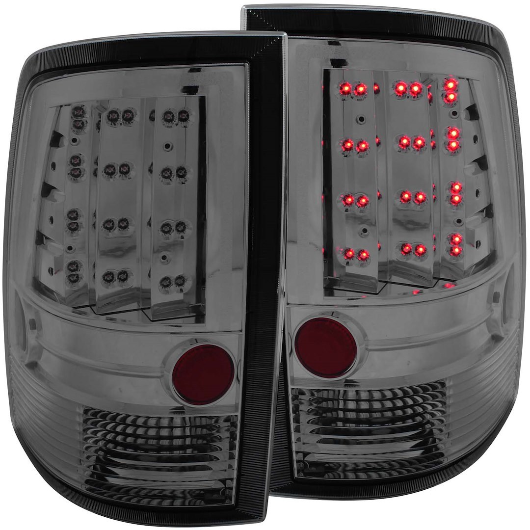 Anzo USA Tail Light Assembly, LED, Smoke Lens, Chrome Housing, Clear Bulb, Set of 2 – 311165