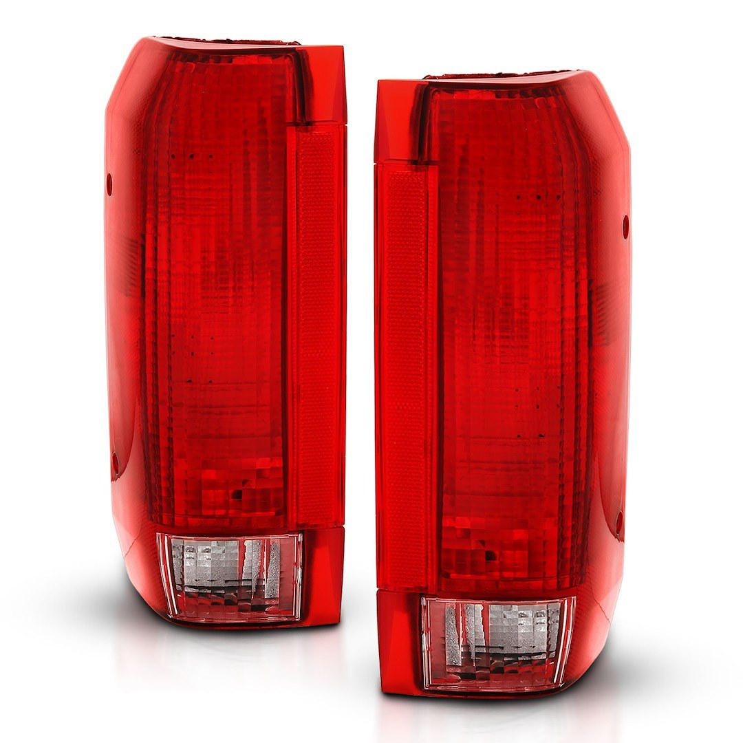 Anzo USA Tail Light Assembly, Red/ Clear Lens, Black Housing, Uses OE (incandescent) Bulbs – 311306