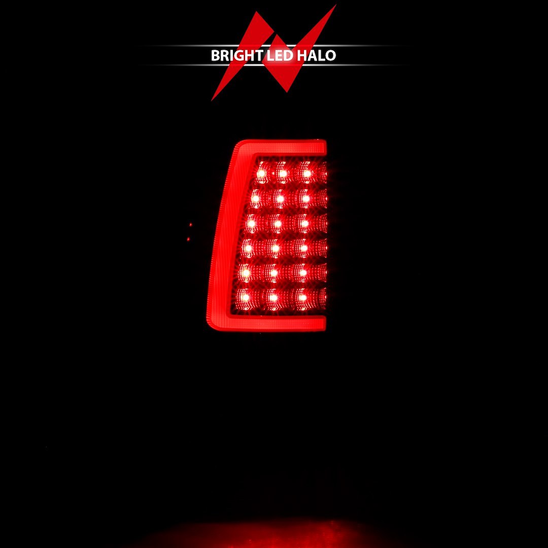 Anzo USA Tail Light Assembly, LED, Smoke Lens with Red Reflectors, Black Housing – 311334