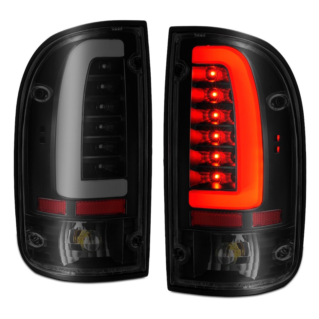 Anzo USA Tail Light Assembly, LED, Smoke Lens, Black Housing, Brake/ Turn Signal Light/ Running Light and Side Marker Light, White Bulbs – 311354