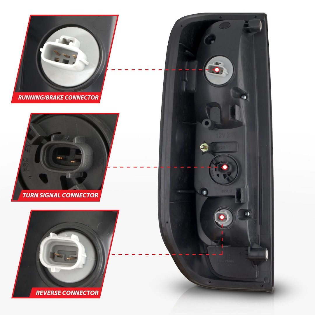 Anzo USA Tail Light Assembly, LED, Smoke Lens, Black Housing – 311444