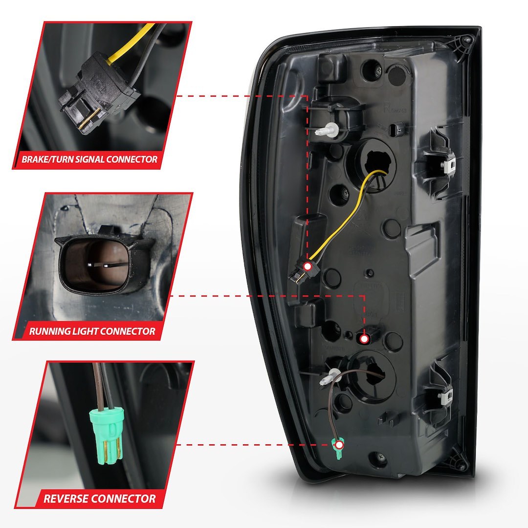 Anzo USA Tail Light Assembly, LED, Smoke Lens, Black Housing – 311458
