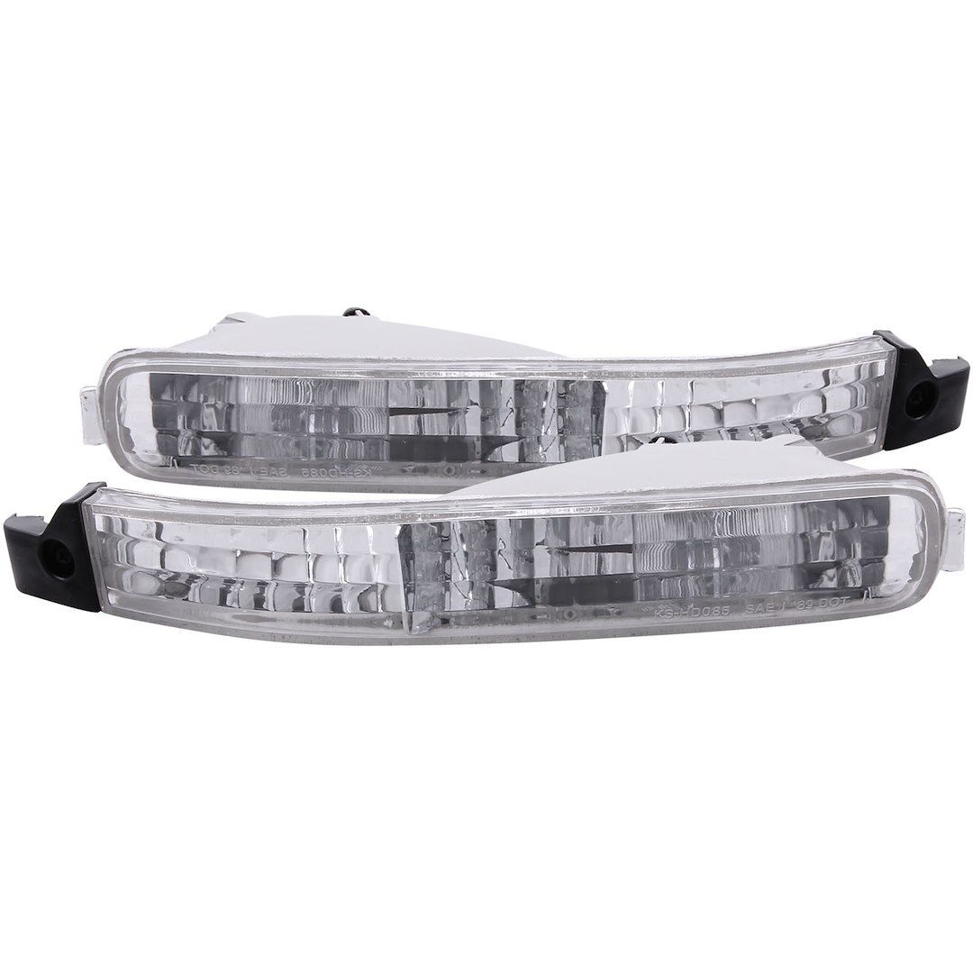 Anzo USA Parking/ Turn Signal Light Assembly, Euro, Clear Lens with Amber Reflectors, Set of 2 – 511007