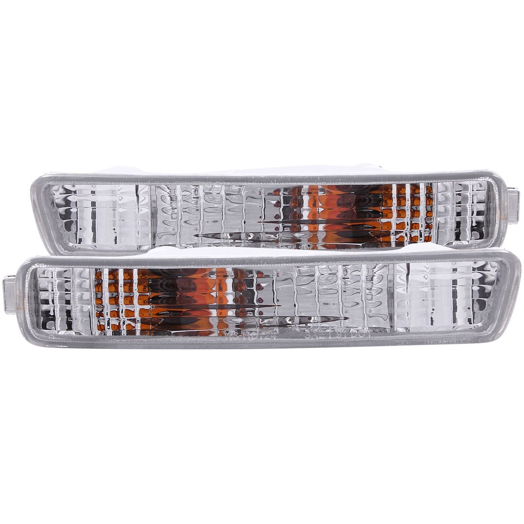 Anzo USA Parking/ Turn Signal Light Assembly, Euro, Clear Lens with Amber Reflectors, Set of 2 – 511008