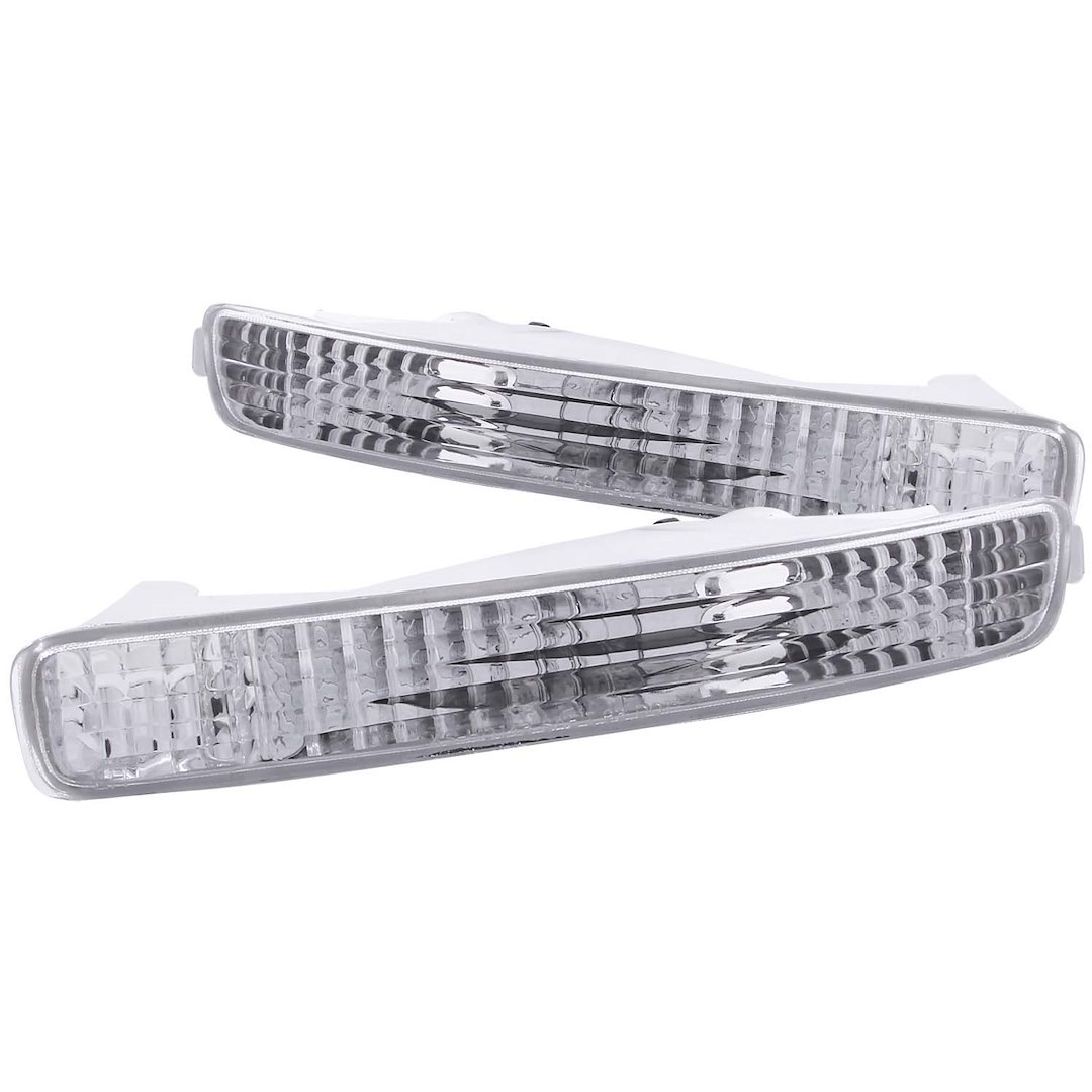 Anzo USA Parking/ Turn Signal Light Assembly, Euro, Clear Lens with Amber Reflectors, Set of 2 – 511009