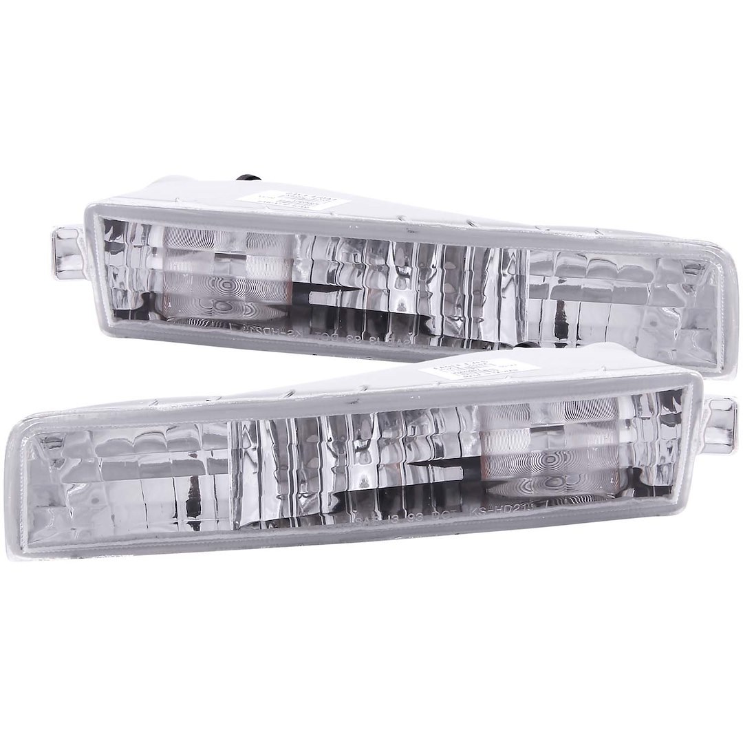 Anzo USA Parking/ Turn Signal Light Assembly, Euro, Clear Lens with Amber Reflectors, Set of 2 – 511012