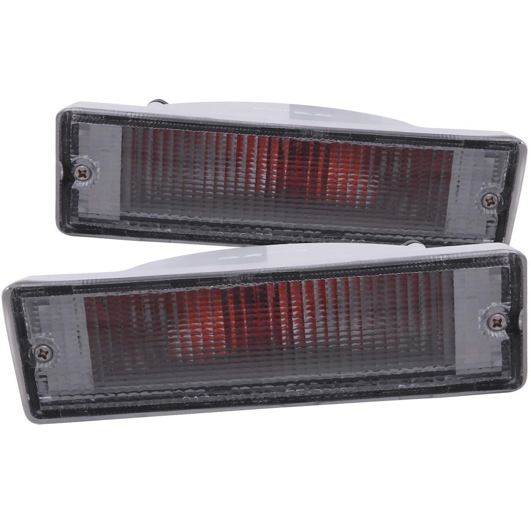 Anzo USA Parking/ Turn Signal Light Assembly, Euro, Clear Lens/ Chrome Housing with Amber Reflectors, Set of 2 – 511016