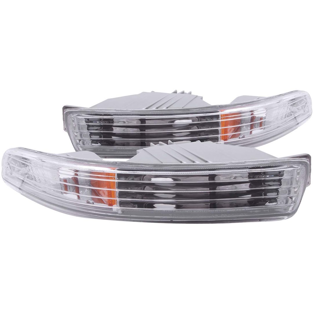 Anzo USA Parking/ Turn Signal Light Assembly, Euro, Clear Lens with Amber Reflectors, Set of 2 – 511020