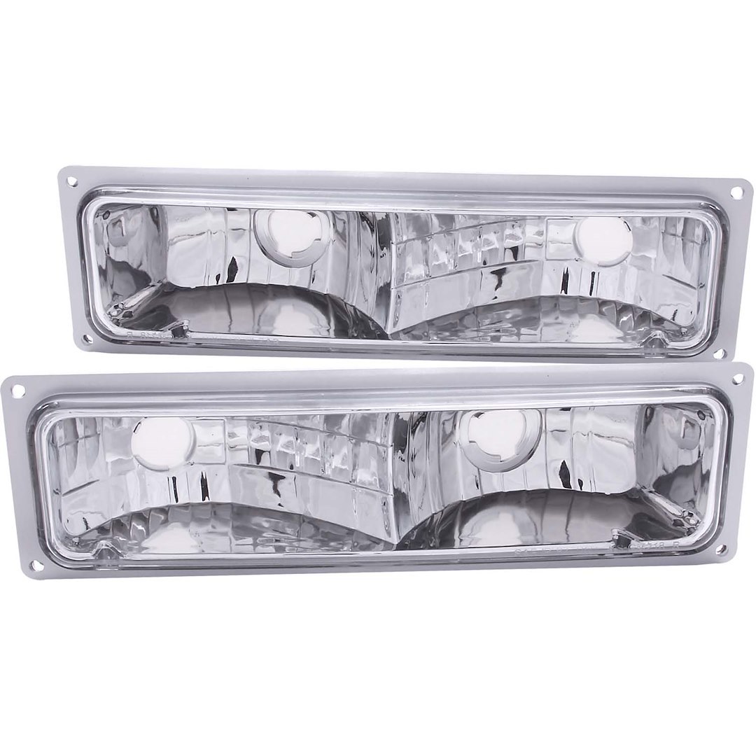 Anzo USA Parking/ Turn Signal Light Assembly, Euro, Clear Lens with Amber Reflectors, Set of 2 – 511032