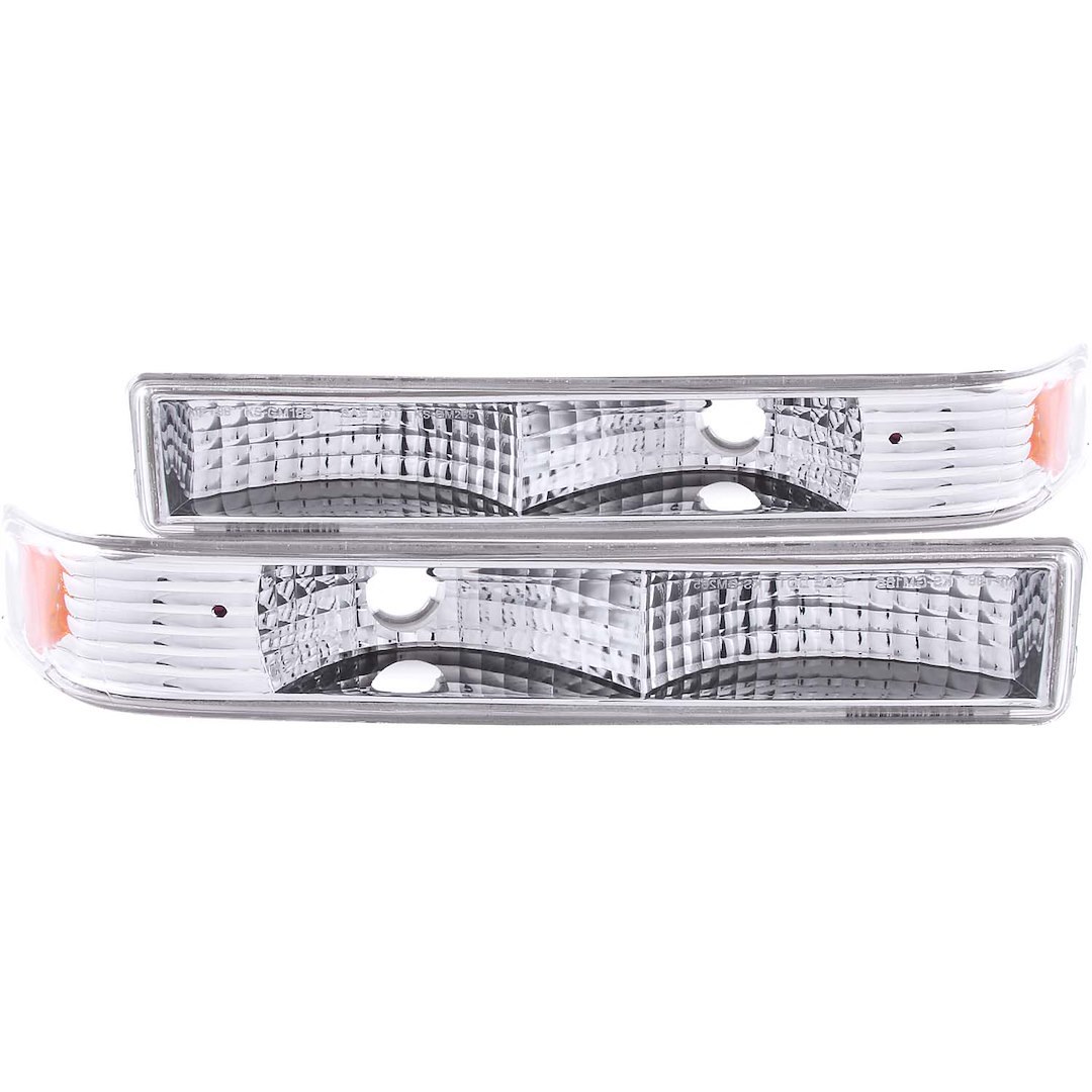 Anzo USA Parking/ Turn Signal Light Assembly, Euro, Clear Lens with Amber Reflectors, Set of 2 – 511038