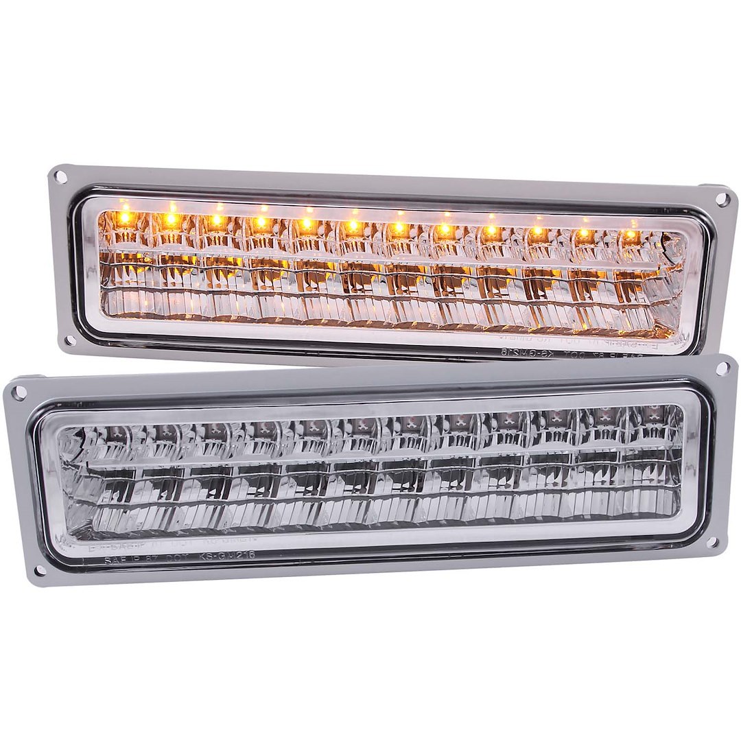 Anzo USA Parking/ Turn Signal Light Assembly – LED, Amber, Set of 2 – 511048