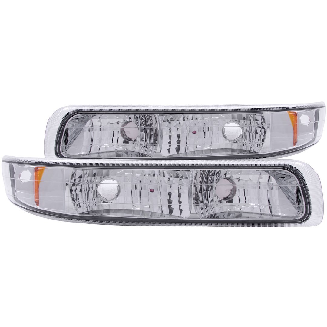 Anzo USA Parking/ Turn Signal Light Assembly, Euro, Clear Lens with Amber Reflectors, Set of 2 – 511064