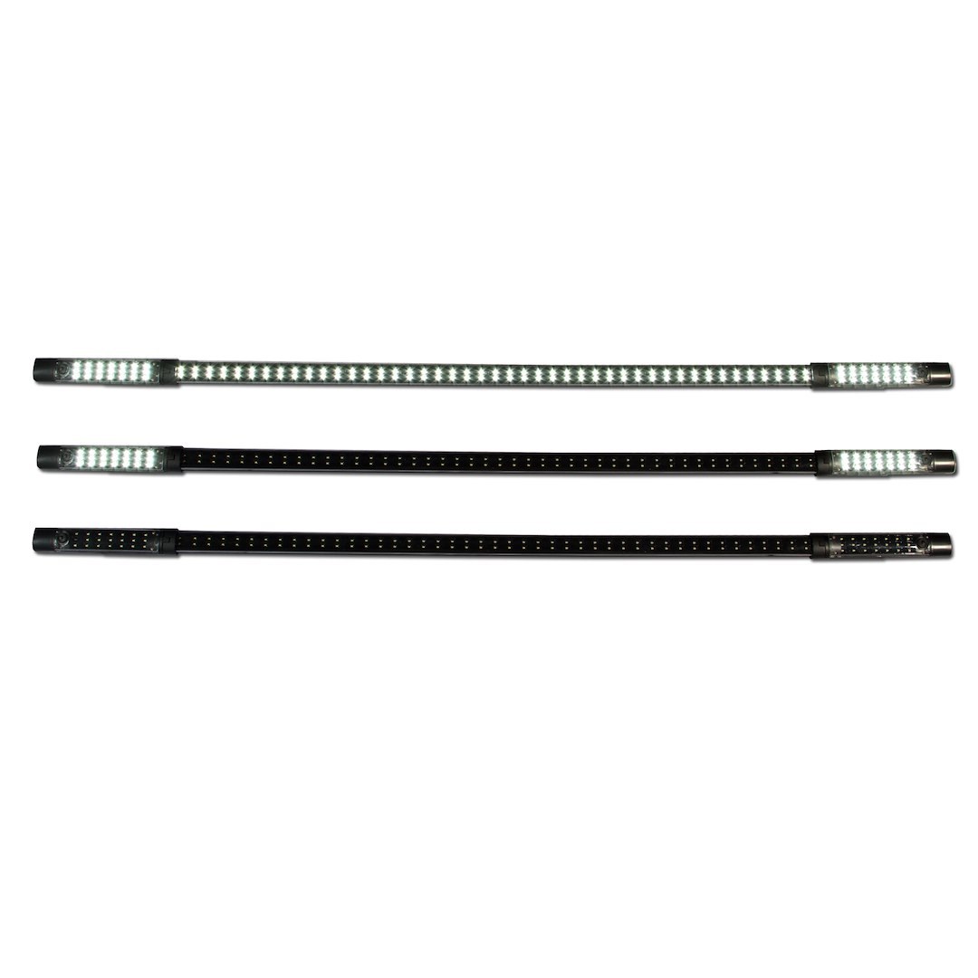 Anzo USA Light Bar, LED, 60 Inch Length, White, Clear Lens, Black Housing, Universal Mount, With Flashlight IN End of Bar – 861135