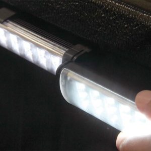 Anzo USA Light Bar, LED, 60 Inch Length, White, Clear Lens, Black Housing, Universal Mount, With Flashlight IN End of Bar – 861135