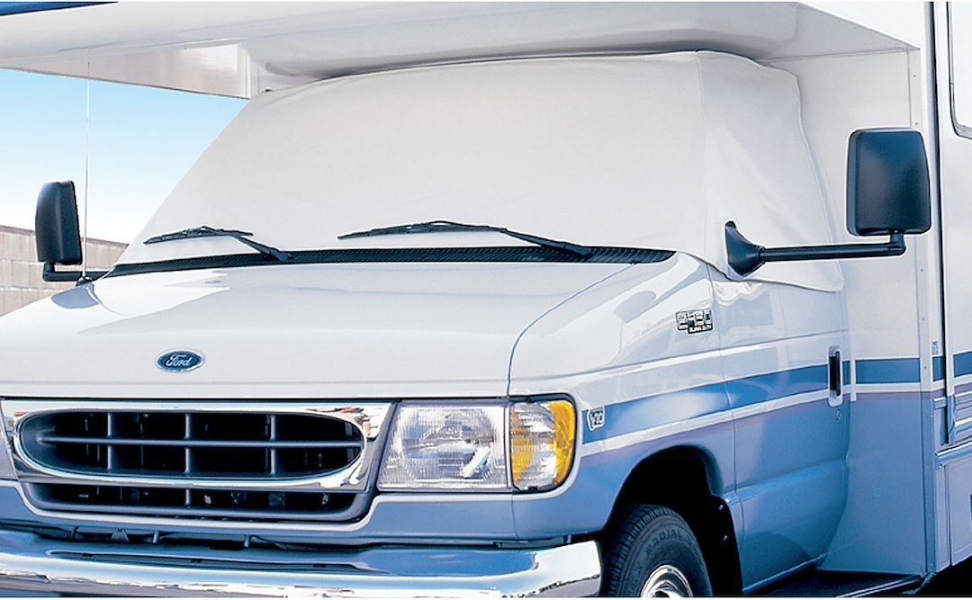Adco Windshield Cover, For Class C Chevy Motorhomes Manufactured 1972 to 1996, Protects Dashboard from Fading and Cracking Against Sun – 2403