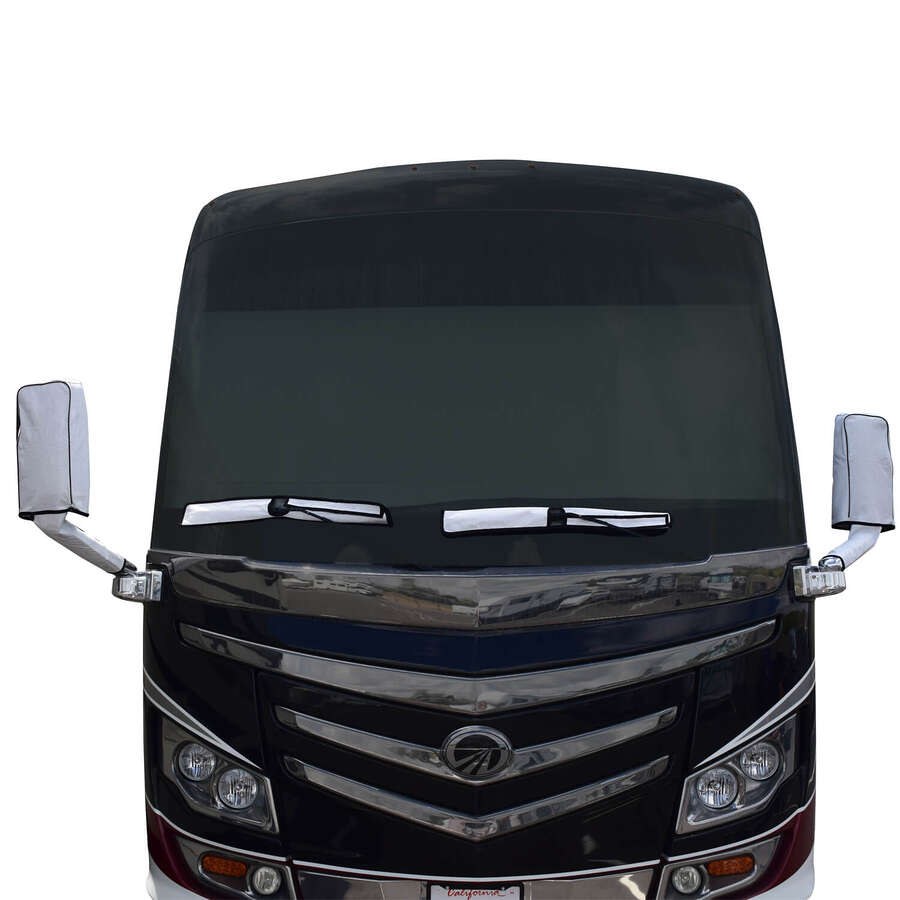 Adco Mirror and Wiper Blade Cover Set, For Class a Bus, White, Fabric, With 2 Wiper Covers/ 2 Mirror Covers and Storage Bag – 3678