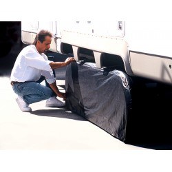 Adco Tire Cover, Double Tire Cover, Fits 30 Inch to 32 Inch Diameter Tires, Slip on, Black, Vinyl, Single – 3932