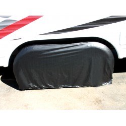 Adco Tire Cover, Double Tire Cover, Fits 27 Inch to 29 Inch Diameter Tires, Slip on, Black, Vinyl, Single – 3933