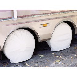 Adco Tire Cover, Single Tire Cover, Fits 36 Inch to 39 Inch Diameter Tires, Slip on, Polar White, Vinyl, Set of 2 – 3950