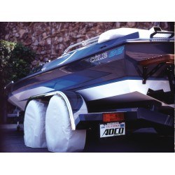 Adco Tire Cover, Single Tire Cover, Fits 27 Inch to 29 Inch Diameter Tires, Slip on, Polar White, Vinyl, Set of 2 – 3953