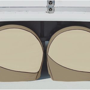 Adco Tire Cover, Designer Series, Single Tire Cover, Fits 30 Inch to 32 Inch Diameter Tires, Slip on, Two-Tone Brown, Vinyl, Set of 4 – 3962