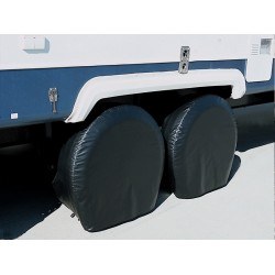 Adco Tire Cover, Single Tire Cover, Fits 36 Inch to 39 Inch Diameter Tires, Slip on, Black, Vinyl, Set of 2 – 3970