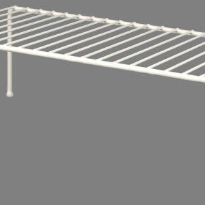 AP Products Helper Shelf, Grayline®, Used IN Pantry to Maximize Storage Space, Polyethylene Coated Steel Shelf, Jumbo, White – 004-710