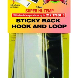 AP Products Hook and Loop Tape, Six 6 Inch Length X 1 Inch Width Strips, 3 Black Strips and 3 White Strips, Withstands High Temperature – 006-204