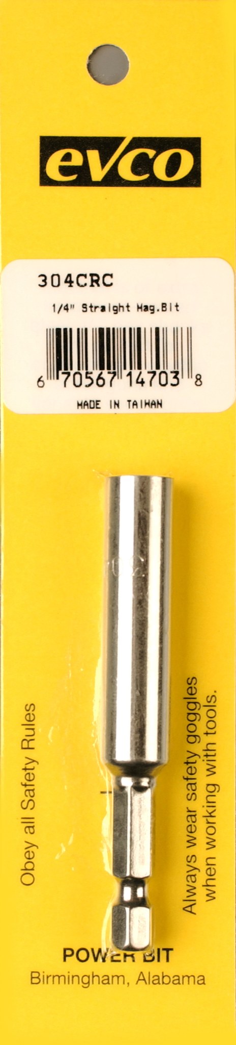 AP Products Screw Bit Holder, Magnetic, 1/4 Inch X 3 Inch Drive by Length, Carded Package – 009-304CRC