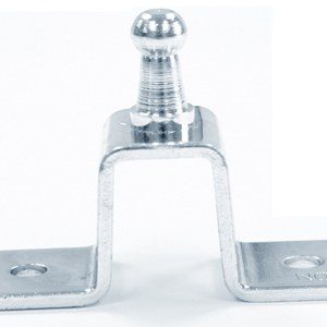 AP Products Multi Purpose Lift Support Bracket, Used for Mounting Gas Lift Supports, Hat Shaped, Slotted, 10 Millimeter Ball Stud, 4 Holes – 010-187-2