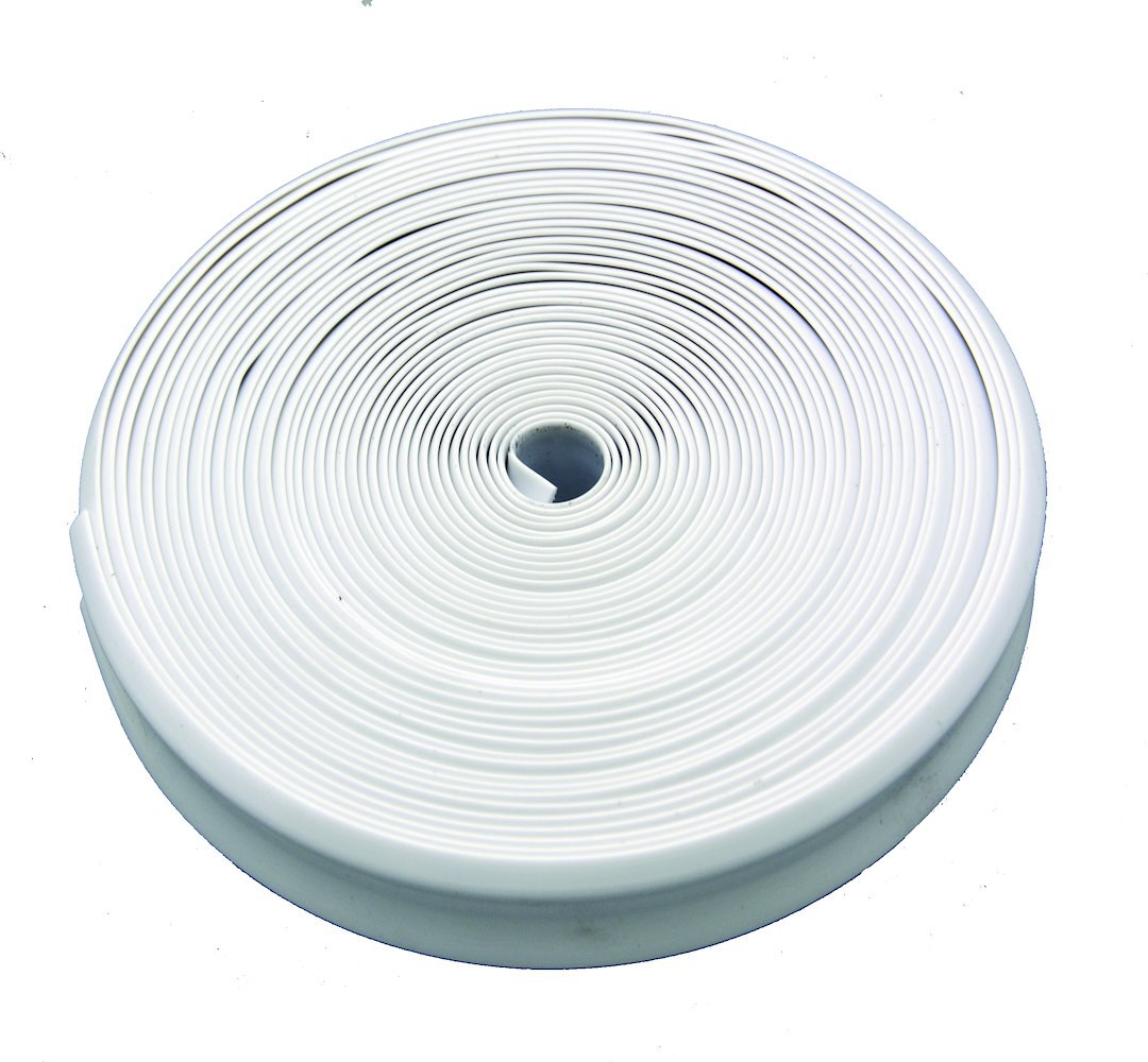 AP Products Trim Molding Insert, Used for Trim Molding, 1 Inch Width X 25 Foot Length, Vinyl, White – 011-301
