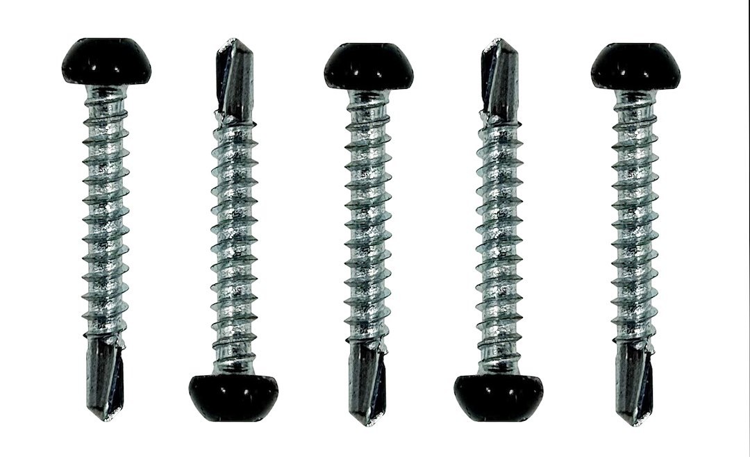 AP Products Screw, Tri/ Self Tapping, #8 X 1 Inch Length, Pan Head, Black, Case of 1000 – 012-PTK1000BL8X1-1/2