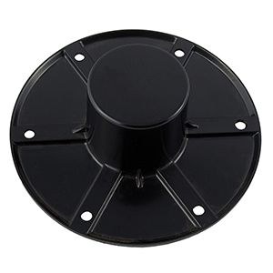 AP Products Table Leg Base, Pedestal Base, Round Flush Mount, 6 Inch Diameter X 2 Inch Height, 6 Mounting Holes, Black, Single – 013-1112B