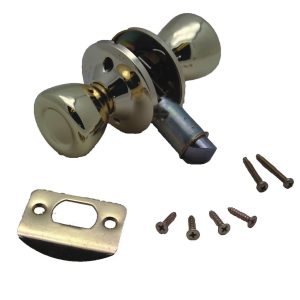 AP Products Entry Door Latch, Dead Bolt Type, Brass, Includes Mounting Screw, Polished, Suitable for Passage Door – 013-203