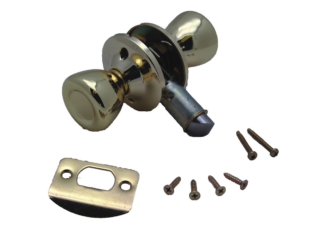 AP Products Entry Door Latch, Dead Bolt Type, Brass, Includes Mounting Screw, Polished, Suitable for Passage Door – 013-203
