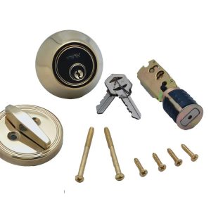 AP Products Entry Door Lock, Single Deadbolt, With Keys, Fits 2-3/8 Inch or 2-3/4 Inch Backsets, Fits Standard and Drive Latches – 013-222