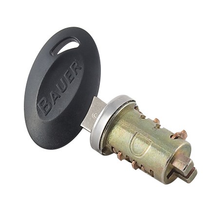 AP Products Lock Cylinder, Use with Bauer Entrance/ Slam/ Cam Locks, Lock Cylinder and Key, Key Code 350, With 1 Mastered Cylinder and 1 Key – 013-547