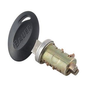 AP Products Lock Cylinder, Use with Bauer Entrance/ Slam/ Cam Locks, Keyed Lock, Key Code 357, With 1 Non-Master Cylinder and 1 Key – 013-554