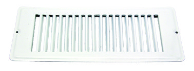 AP Products Heating/ Cooling Register, 4 Inch Width X 10 Inch Length, 5-1/4 Inch Width Overall X 12 Length Overall, Without Damper, White – 013-633