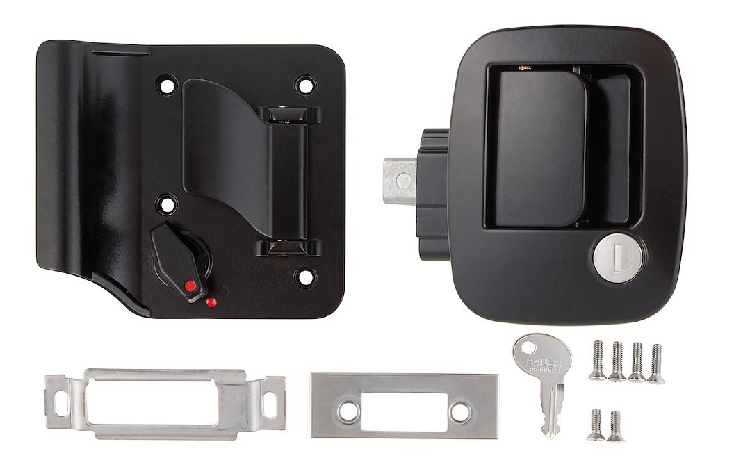 AP Products Entry Door Lock, Bauer, Replacement for Bauer Entry Door Lock for Horse Trailers, 2-3/4 Inch Wide X 3-1/2 Inch High Cut Out – 013-688