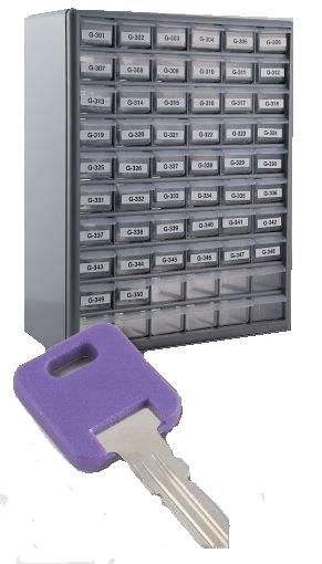 AP Products Key Storage Case, Global, Cabinet with Drawers, 15 Inch Width X 19 Inch Height X 7 Inch Depth, Gray – 013-690