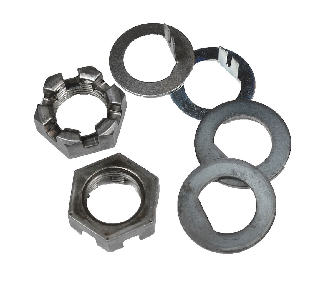 AP Products Trailer Spindle Nut, With 2 D-Flat Spindle Washer/ 2 Tang Washer and 2 Slotted Spindle Nuts – 014-119335