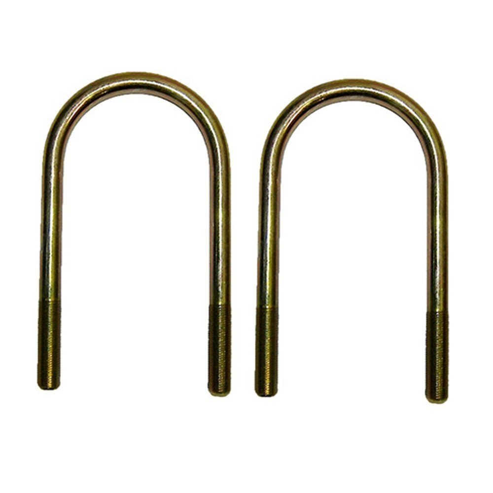 AP Products Leaf Spring Axle U Bolt Kit, 6-1/2 Inch Length, 3.00 Inch Width, 1/2 Inch – 20 Thread Size, Round – 014-122070-2