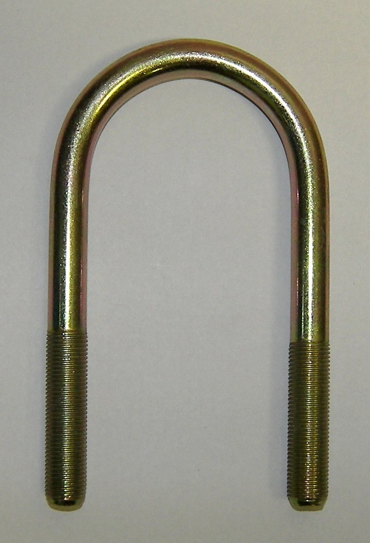 AP Products Leaf Spring Axle U Bolt, 5.10 Inch Length, 2.38 Inch Width, Round, 1/2 Inch – 20 Thread Size – 014-122073