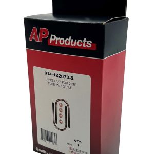 AP Products Leaf Spring Axle U Bolt Kit, 5.10 Inch Length, 2.38 Inch Width, 1/2 Inch – 20 Thread Size, Round – 014-122073-2