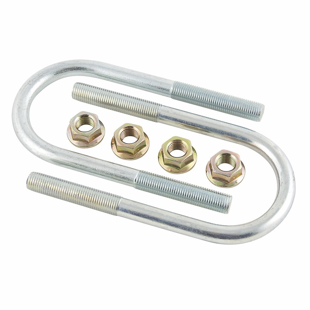 AP Products Leaf Spring Axle U Bolt Kit, 4.00 Inch Length, 1-3/4 Inch Width, 3/8 Inch – 24 Thread Size, Round – 014-139737-2