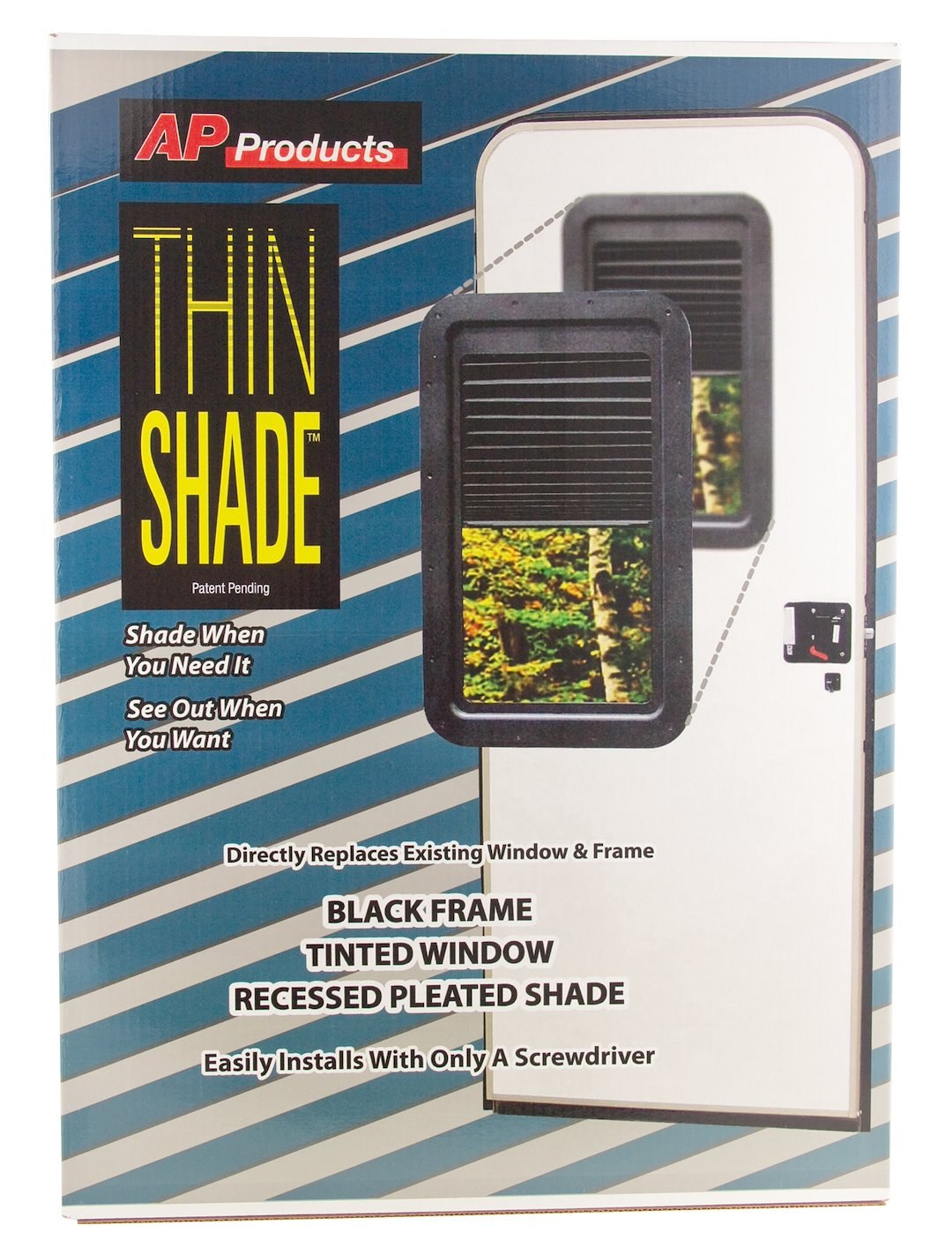 AP Products Window Shade, Thin Shade, Shade Only, Black – 015-201502