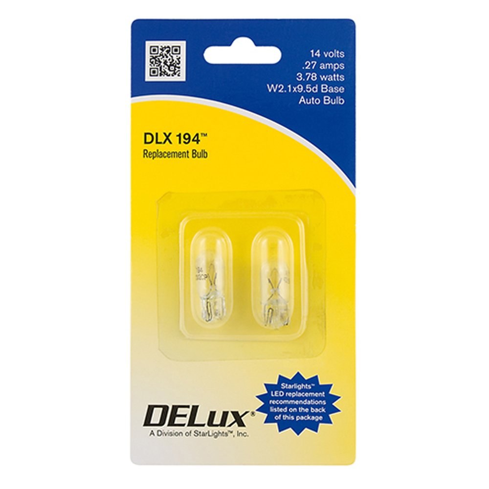 AP Products Multi Purpose Light Bulb, Incandescent, Wedge Base, Sx 194 Model Bulb, Set of 2 – 016-02-194