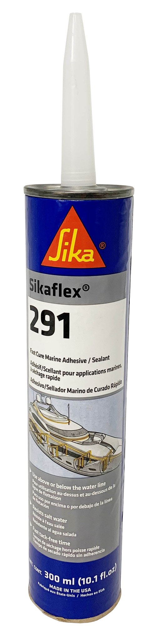 AP Products Caulk Sealant, Sikaflex®-291, Compatible with Gelcoat/ Fiberglass/ Metal/ Wood, Polyurethane Sealant, Paintable, Black – 017-90923