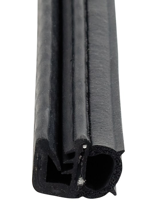 AP Products Door Window Channel Seal, Single Bulb Seal, Mounts with Slide on Clip, 3/4 Inch Width X 7/16 Inch Height X 28 Foot Long, Black – 018-1509
